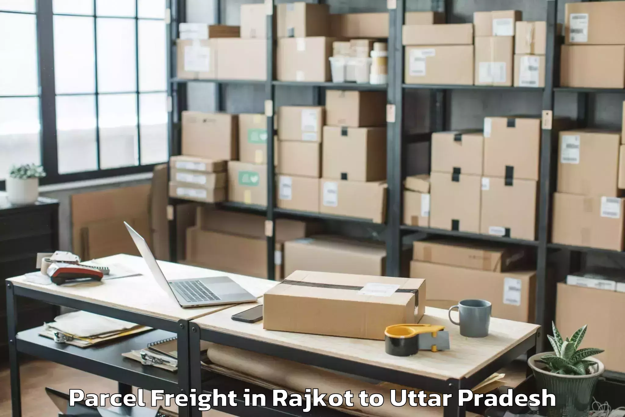 Hassle-Free Rajkot to Unchahar Parcel Freight